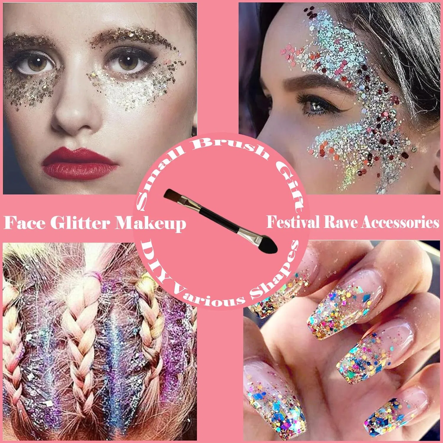 Гель для тела и лица с блестками Angels Beauty White&Silver&Pink&Gold&Blue 250 мл — фото 2