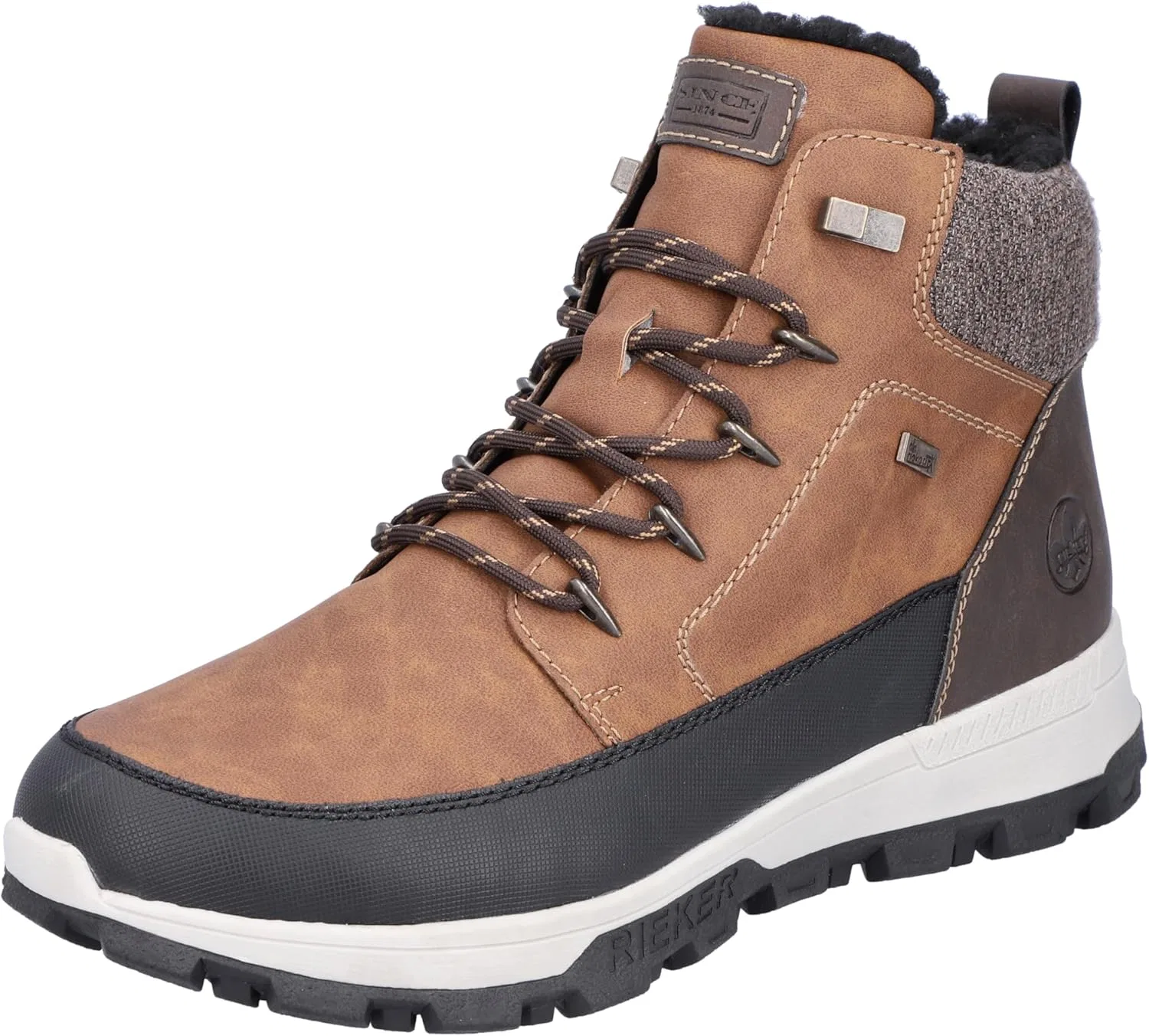 Мужские ботинки Rieker 35540 на шнуровке, Brown 24