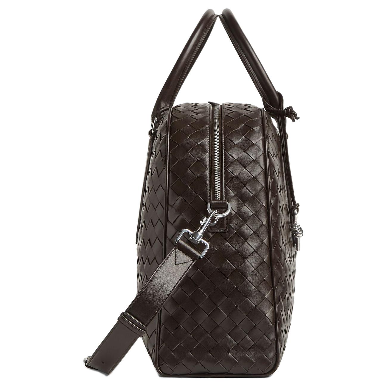 Bottega Veneta Intrecciato Cow Leather One Shoulder Handbag Men's Chocolate Brown — фото 2
