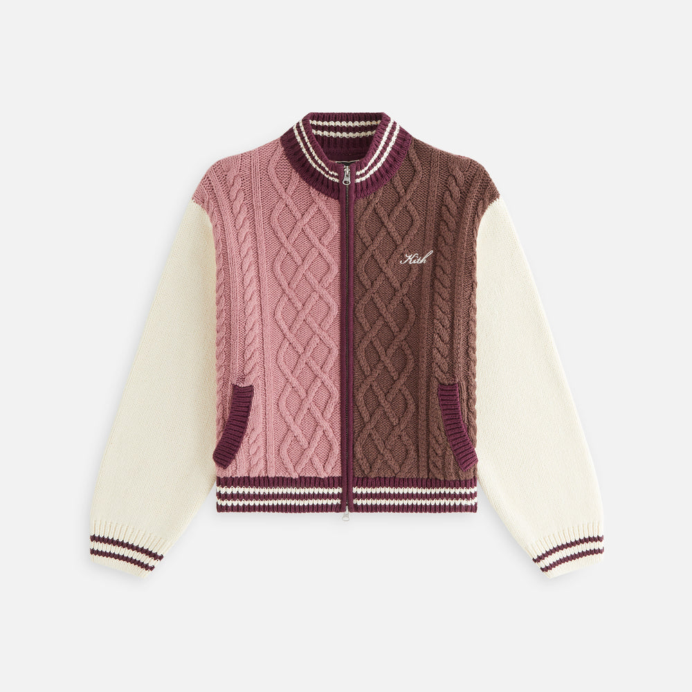 

Куртка Kith Women Wyler Blocked Full Zip Sweater, цвет Pink Opal
