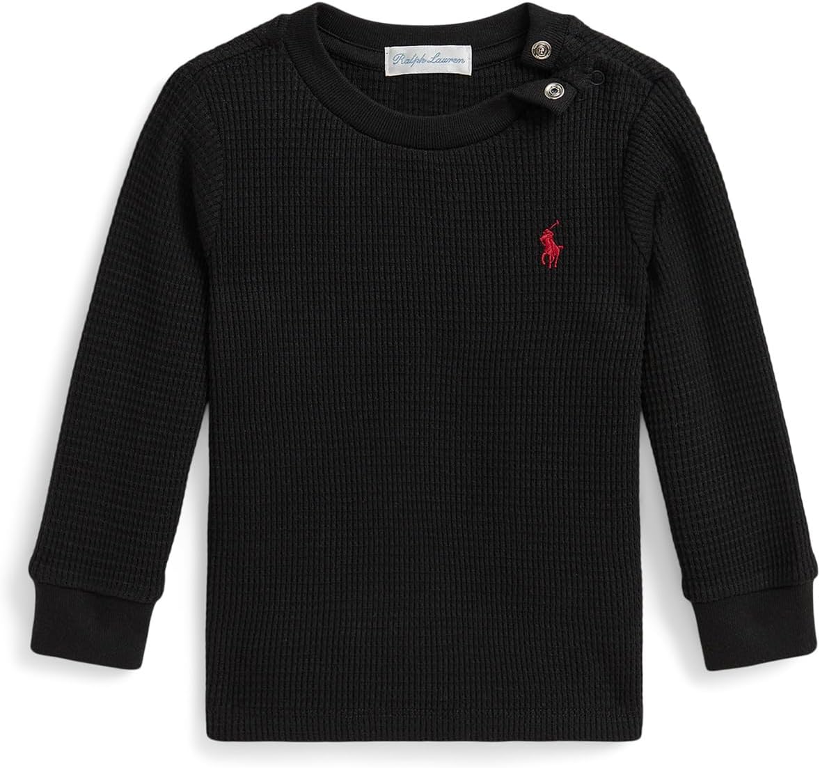 

Свитер Polo Ralph Lauren Kids Waffle-Knit Cotton Long Sleeve Tee, Polo Black
