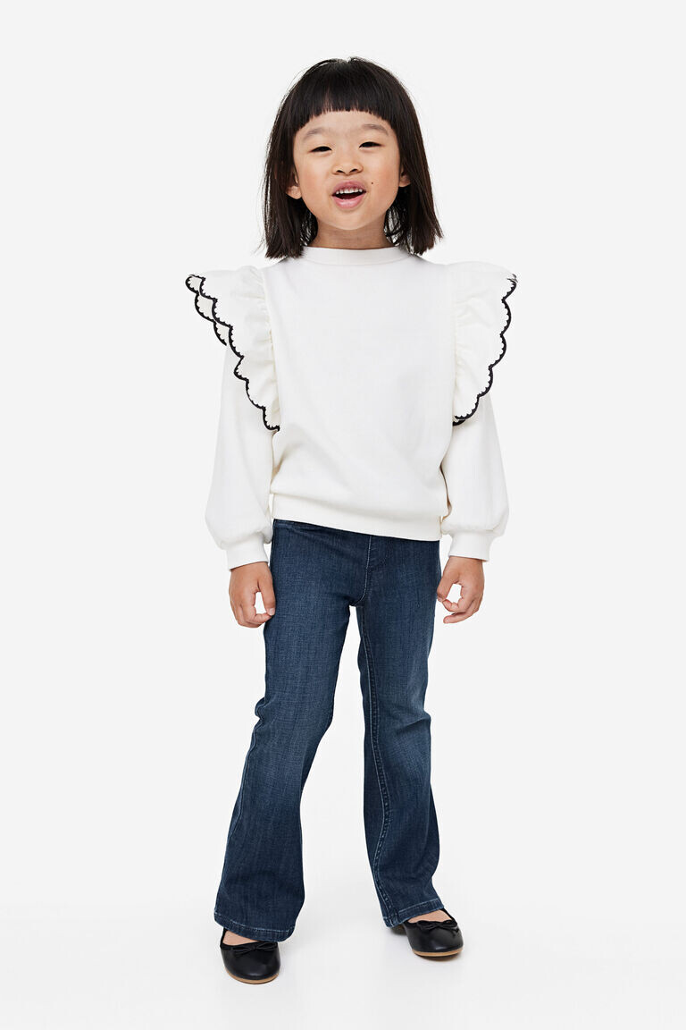 

Расклешенные джинсы суперстрейч H&M, синий