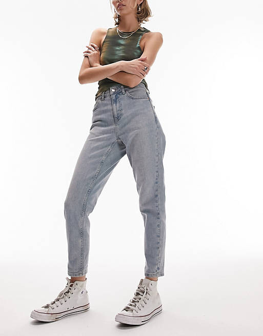 

Комфортные эластичные джинсы Topshop Petite с отбеливающим эффектом