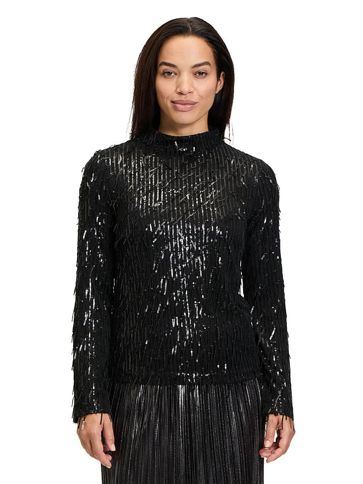 

CARTOON Блузка с пайетками черного цвета