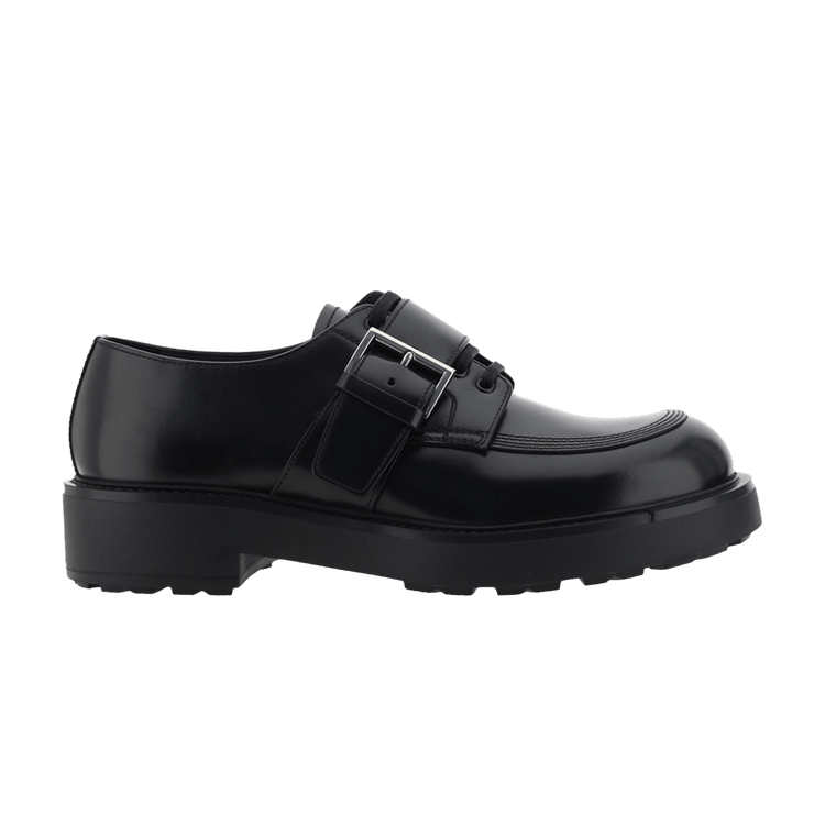 

Кроссовки Prada Prada Buckled Brushed Leather Derby 'Black', черный