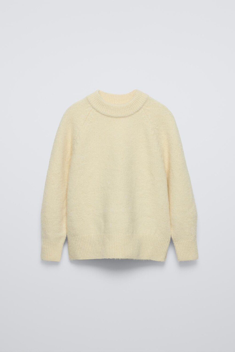 

Свитер однотяжной вязки ZARA, пастельно-желтый