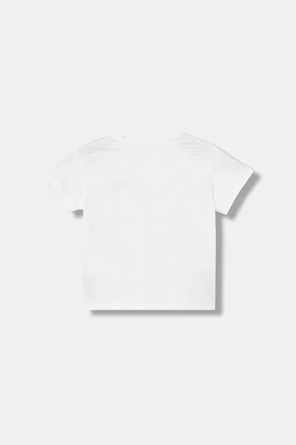 Футболка детская с животным принтом United Colors of Benetton, белый — фото 2