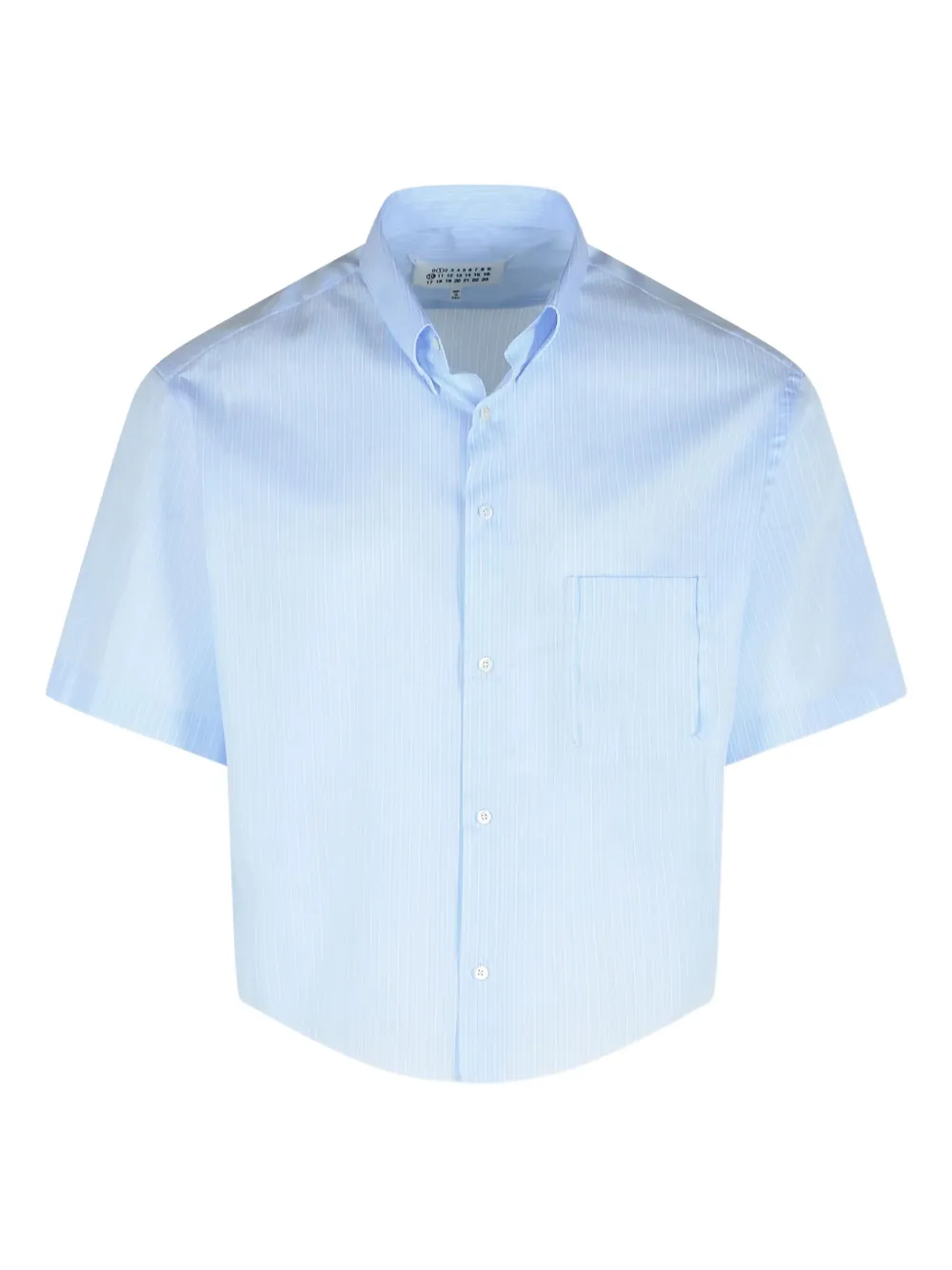 

Полосатая рубашка с заостренным воротником MAISON MARGIELA, синий