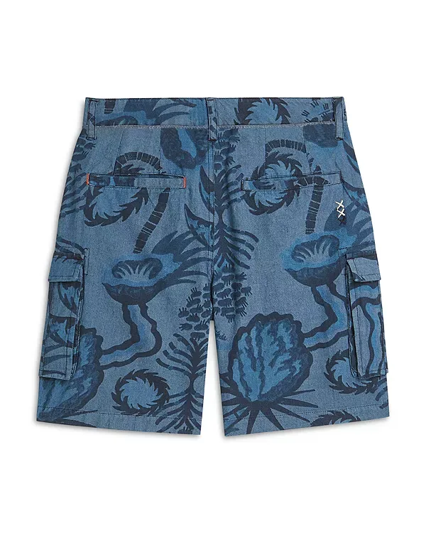 Шорты из шамбре с принтом по всей поверхности - для детей постарше Scotch & Soda, Navy — фото 2