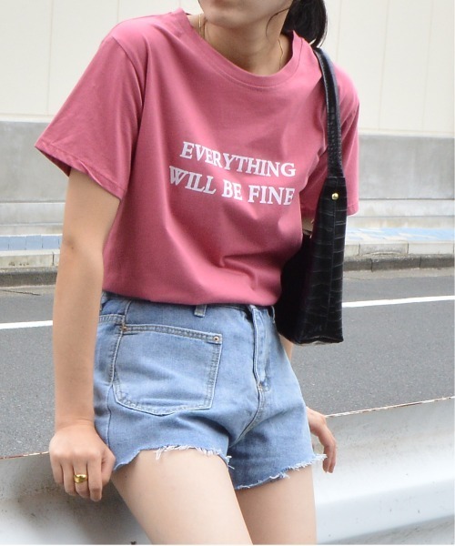 

＆soiree Футболка с принтом логотипа спереди, &soiree, розовый