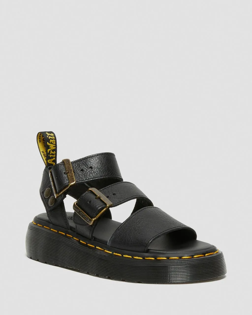 

Кожаные сандалии на платформе Dr. Martens Gryphon Pisa, цвет Black — Pisa