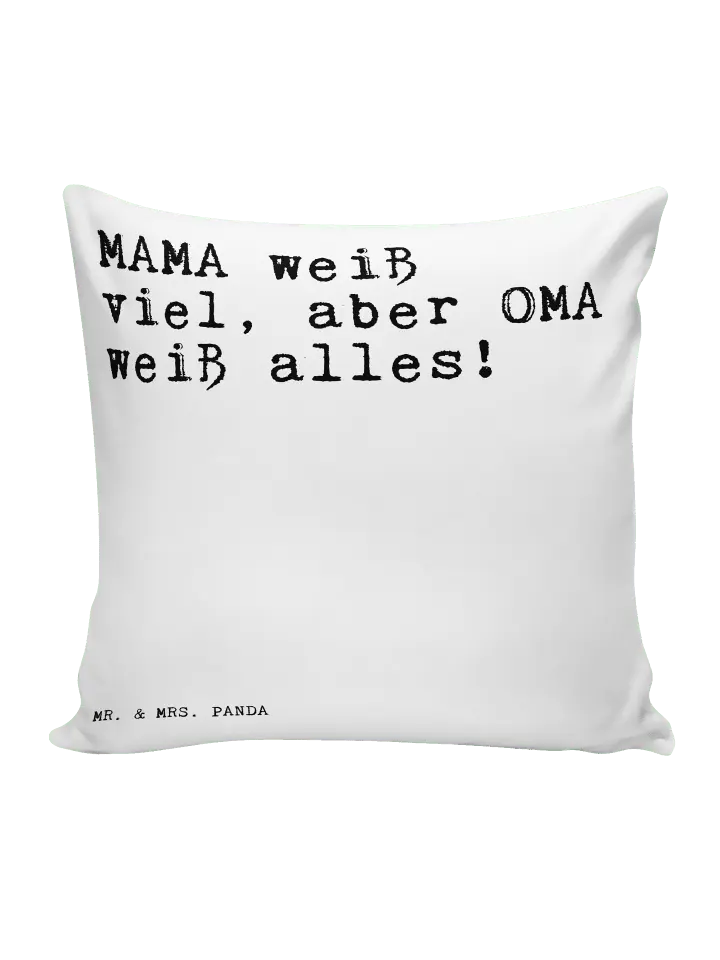 

Подушка Mr & Mrs Panda 40x40 MAMA weiß viel aber, белый