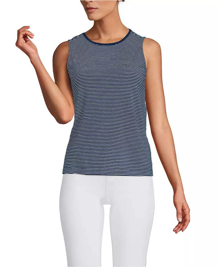 

Женская легкая майка из джерси Lands' End, синий