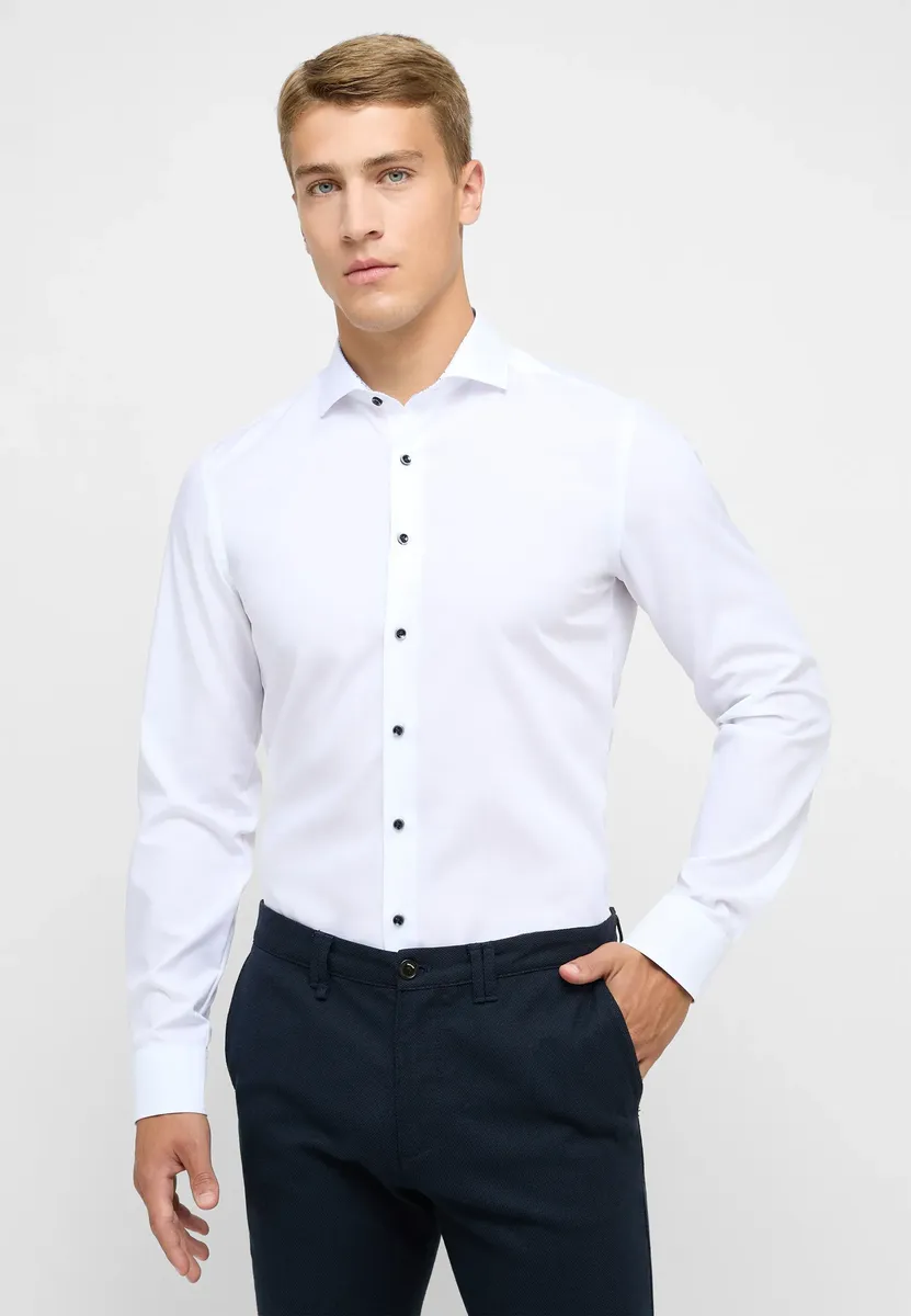 

Рубашка Eterna с длинными рукавами "SLIM FIT", белый