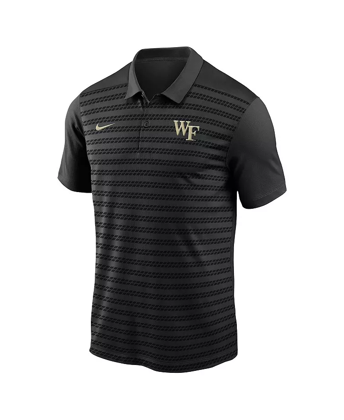 Мужская черная поло Wake Forest Demon Deacons 2024 Sideline Victory Coaches Performance Polo Nike — фото 3