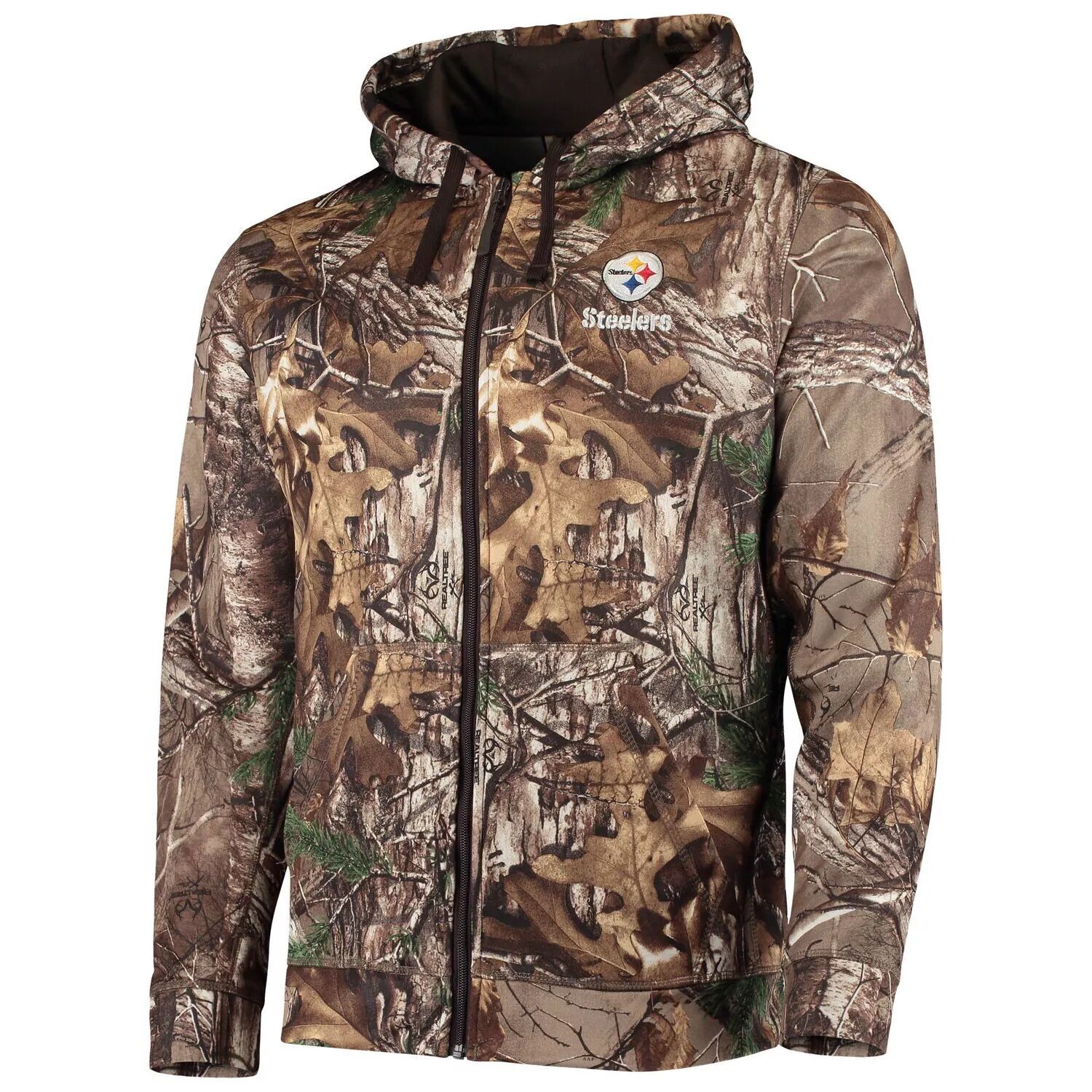 

Мужская флисовая толстовка с молнией во всю длину Dunbrooke Realtree Camo Pittsburgh Steelers Trophy Tech