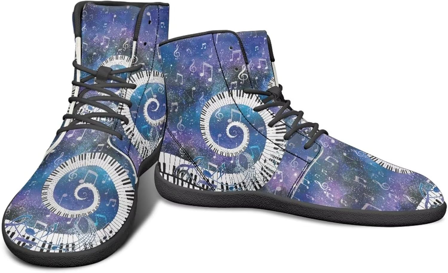 

Мужские минималистичные обувные кроссовки Jeiento с музыкальной ноткой, обувь с голой стопой, ботинки с широкой носочной частью, повседневные туфли с подошвой нулевого перепада, Galaxy Music Notes