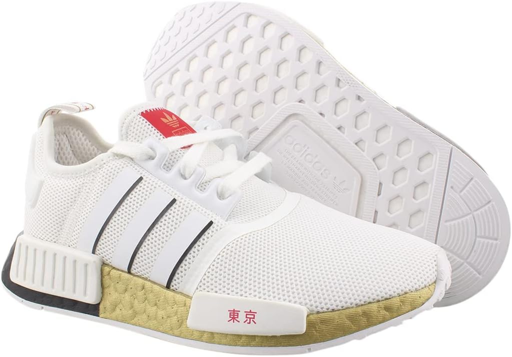 Мужские кроссовки adidas Originals NMDR1 Legacy, белый/черный/золотой — фото 2