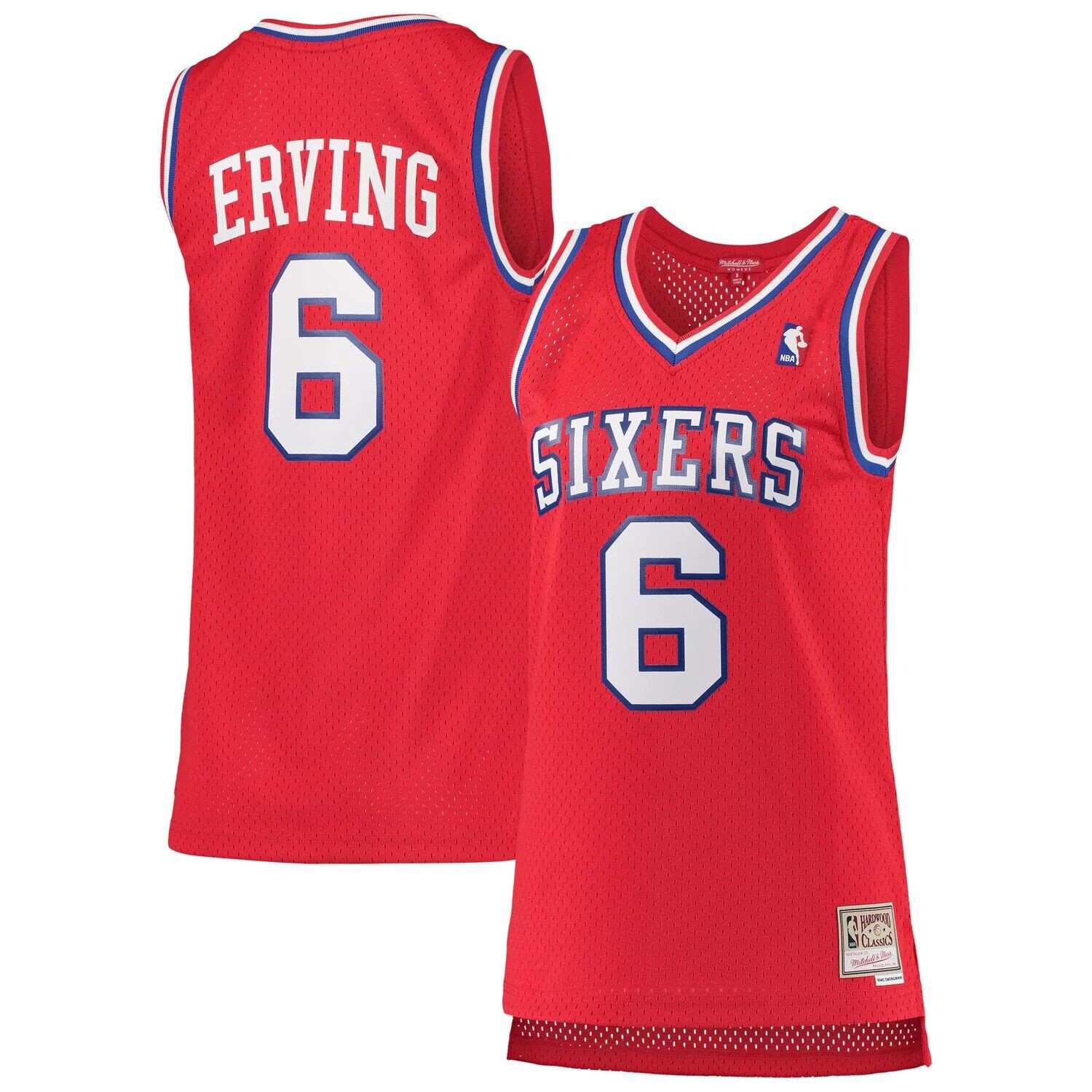 

Женская майка Mitchell & Ness Julius Erving Red Philadelphia 76ers 1982-83 Hardwood Classics Swingman