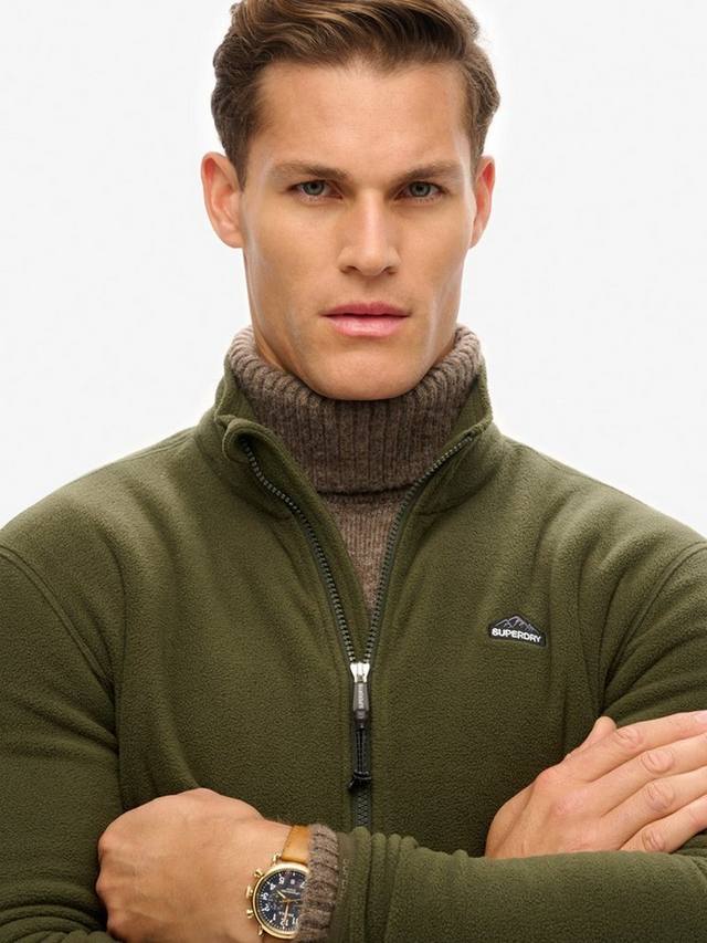 Полярная флисовая куртка на молнии Superdry, Surplus Goods Green — фото 4