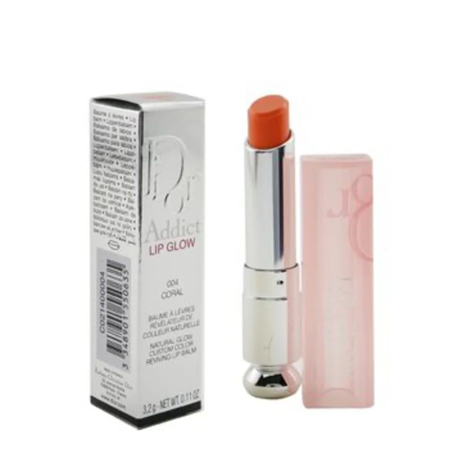 Женский бальзам для губ Christian Dior Dior Addict Lip Glow Reviving 0,11 унции #004 Coral Макияж 3348901550635, коралловый — фото 2