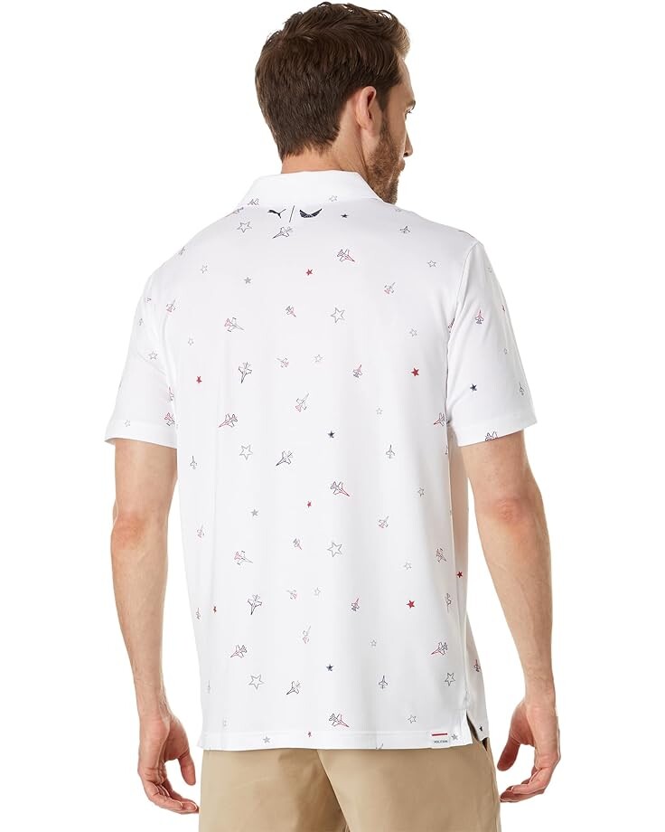 

Поло Puma Volition Take Off Polo, цвет Bright White/Ski Patrol