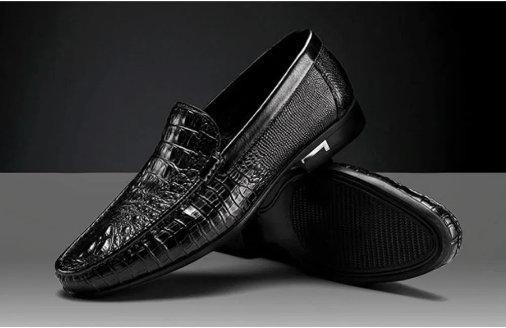 Туфли мокасины ортопедические на slip-on, черные DHFIRUFSHLO — фото 3