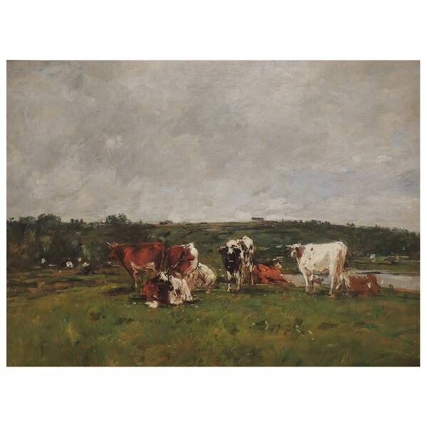 

Фреска LegendArte Vaches Au Pâturage E. Boudin, многоцветный