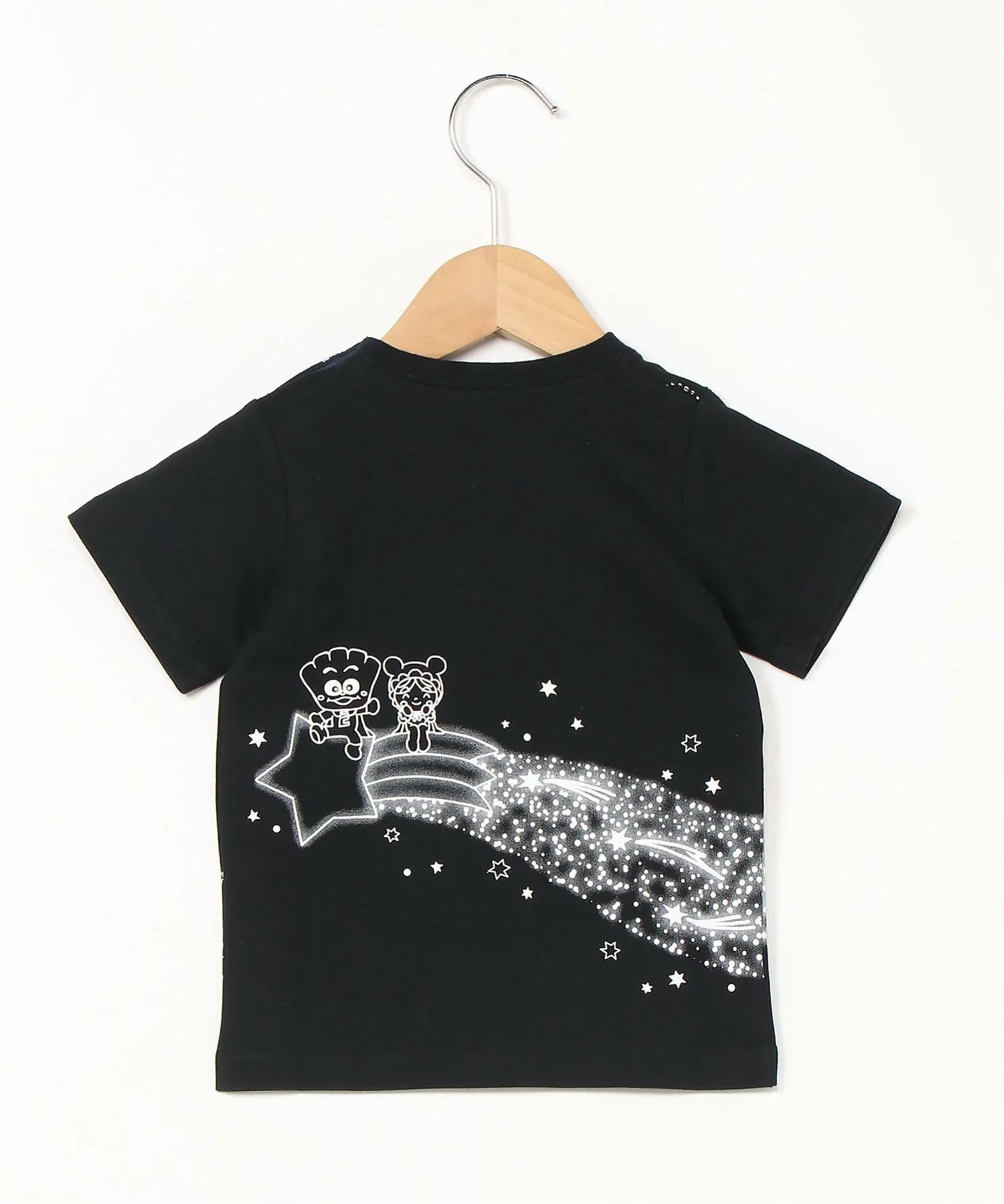 Футболка с коротким рукавом APKC/(K) с рисунком сияющей звезды Anpanman Kids Collection, black — фото 3