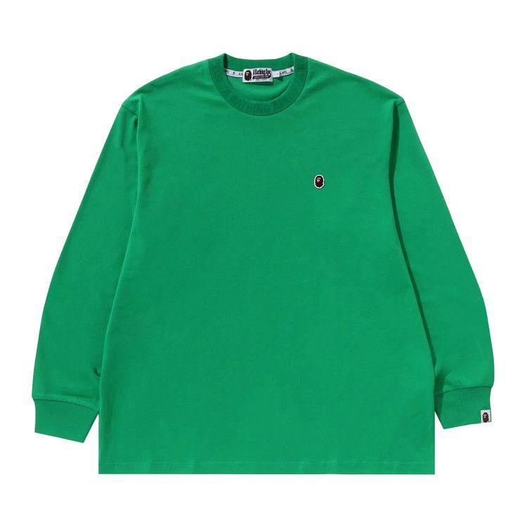 

Футболка BAPE One Point Ape Head Relaxed Fit Long-Sleeve Tee, Green