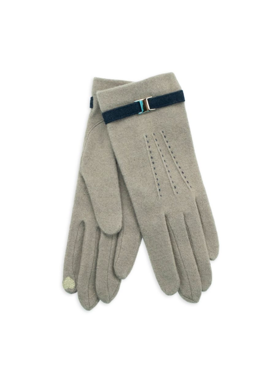 

Перчатки с поясом из шерстяной смеси Portolano, цвет Taupe Grey