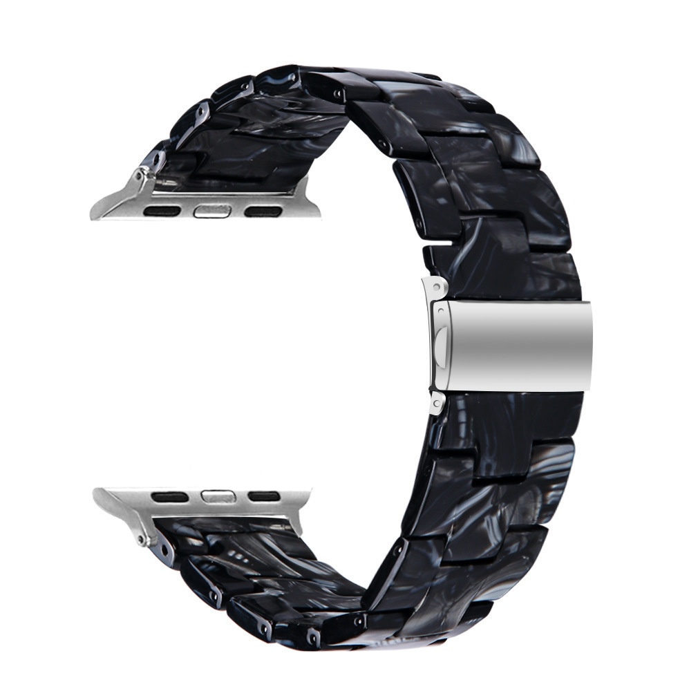 

Ремешок совместимый с Apple Wepro, Three-Square Resin Strap | Red and Gray Floral | Watch Adjuster