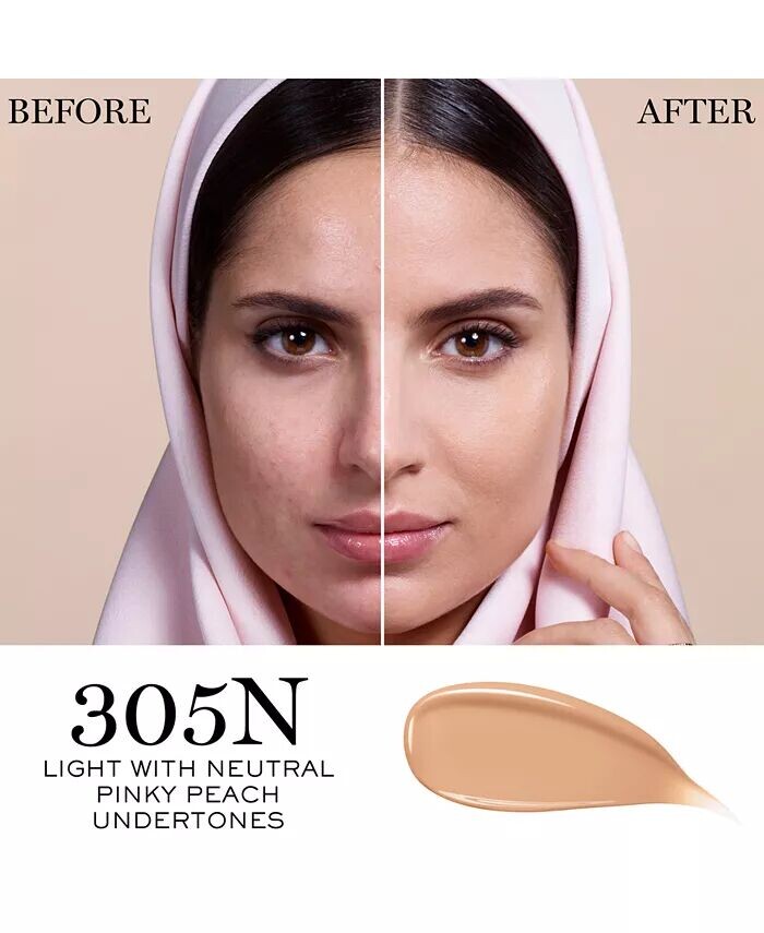 Teint Idole Ultra Wear Care & Glow Serum Тональная основа Lancôme, цвет 305N Light with neutral pinky peach undertones — фото 2
