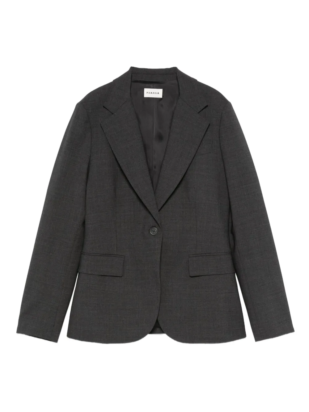 

Меланжевый блейзер P.A.R.O.S.H., серый