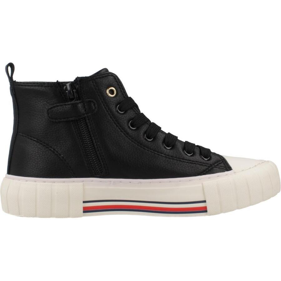 Ботинки Tommy Hilfiger, модель High Top, кроссовки на шнуровке, цвет черный — фото 4