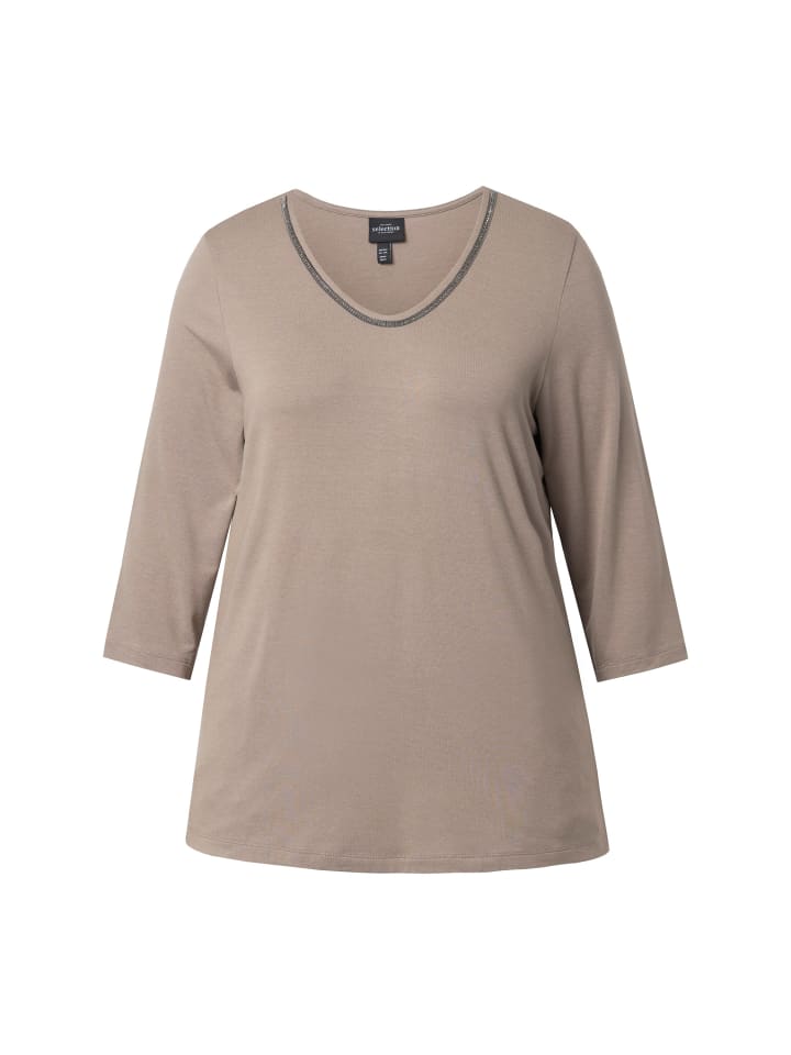 

Бледно-коричневая рубашка Ulla Popken