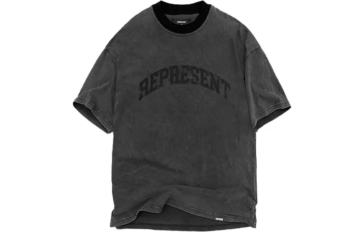 

Футболка мужская постиранная серая REPRESENT