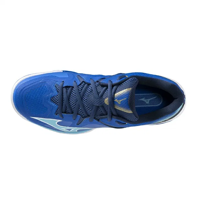 Унисекс кроссовки для бадминтона «Wave Claw 3 FIT» от Mizuno, Bl/Wh/Nv — фото 4