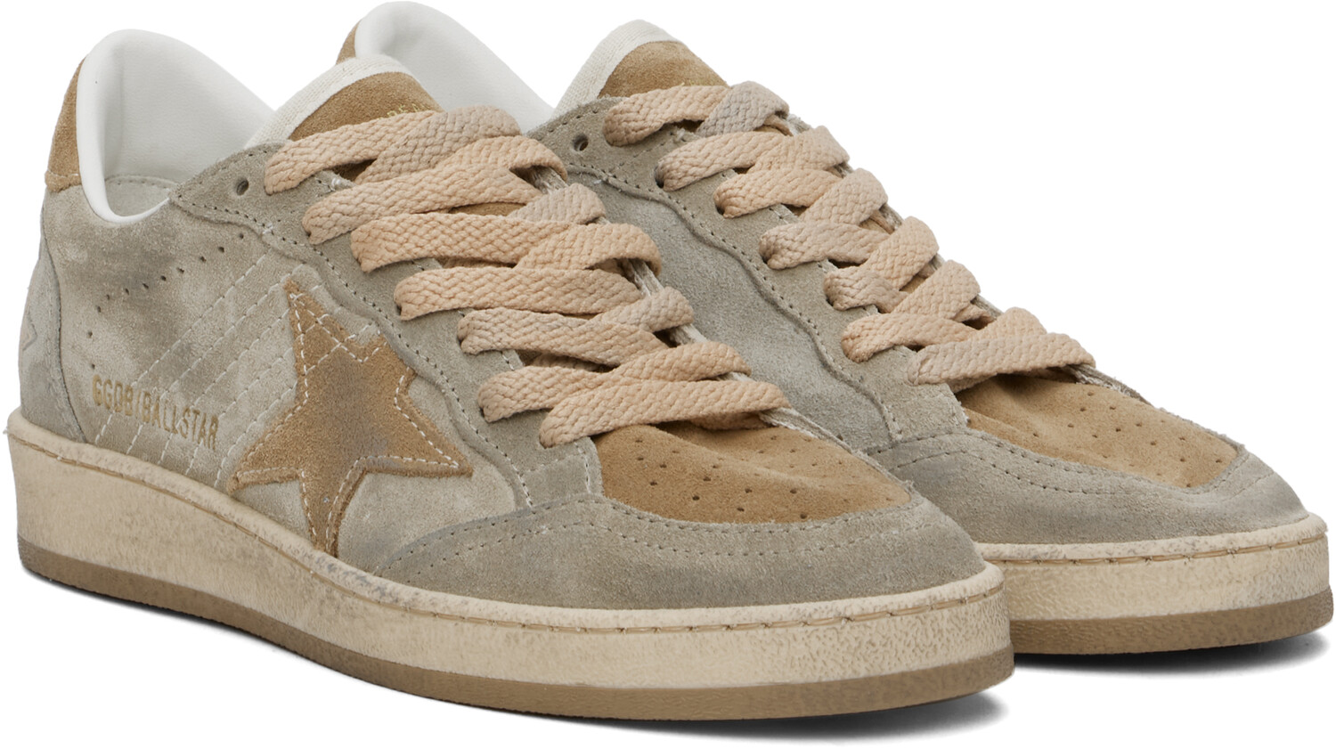 Кроссовки Ball Star из замши Taupe Tonal Golden Goose — фото 4