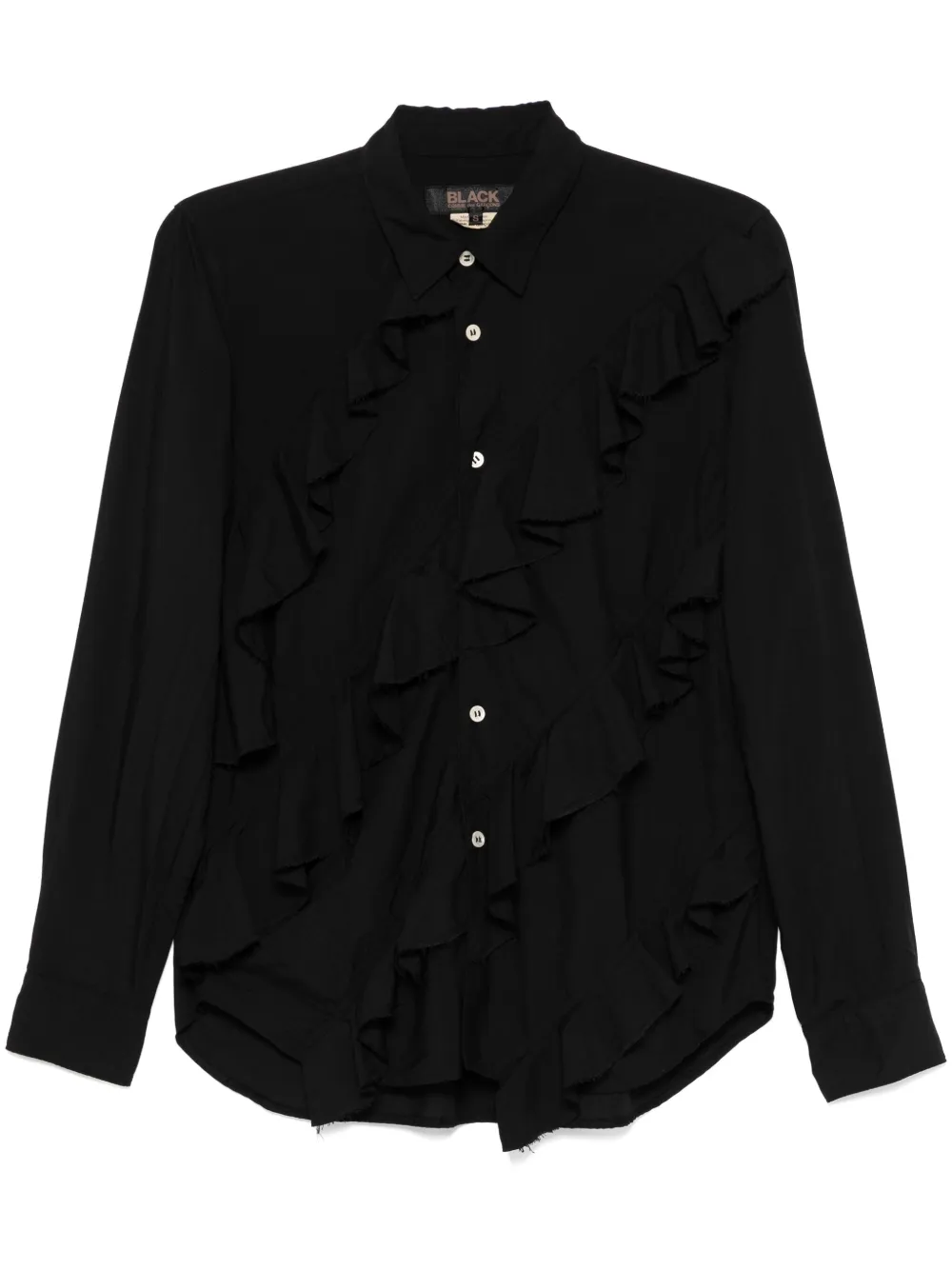 

Блузка с оборками Black Comme Des Garçons, черный
