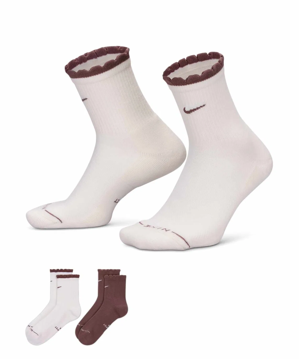 Носки Nike Everyday Elevated Mid-Crew, 2 пары, мультицвет