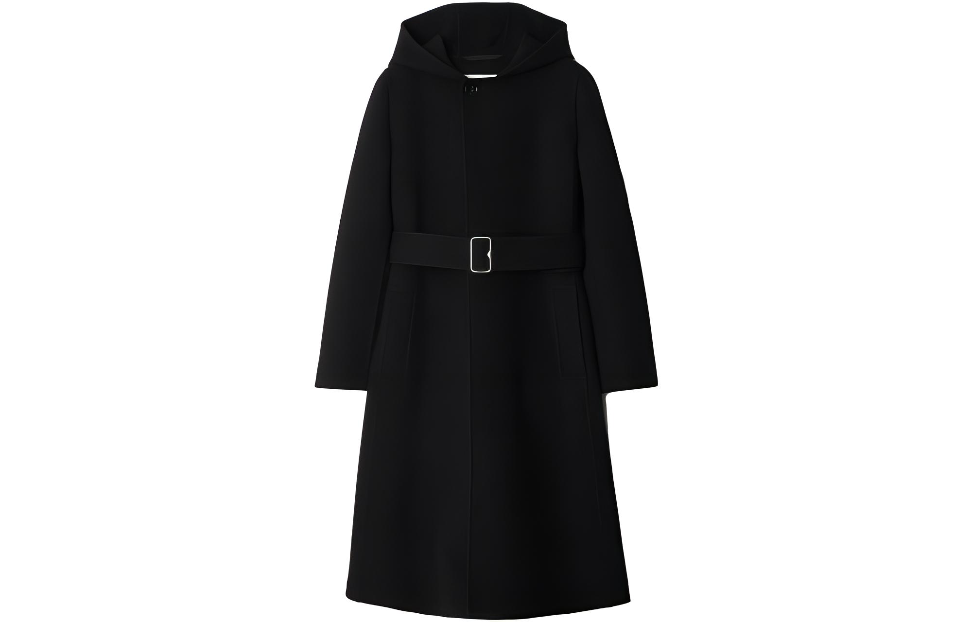 

Капюшон Пальто из шерсти и кашемира Burberry, Черный