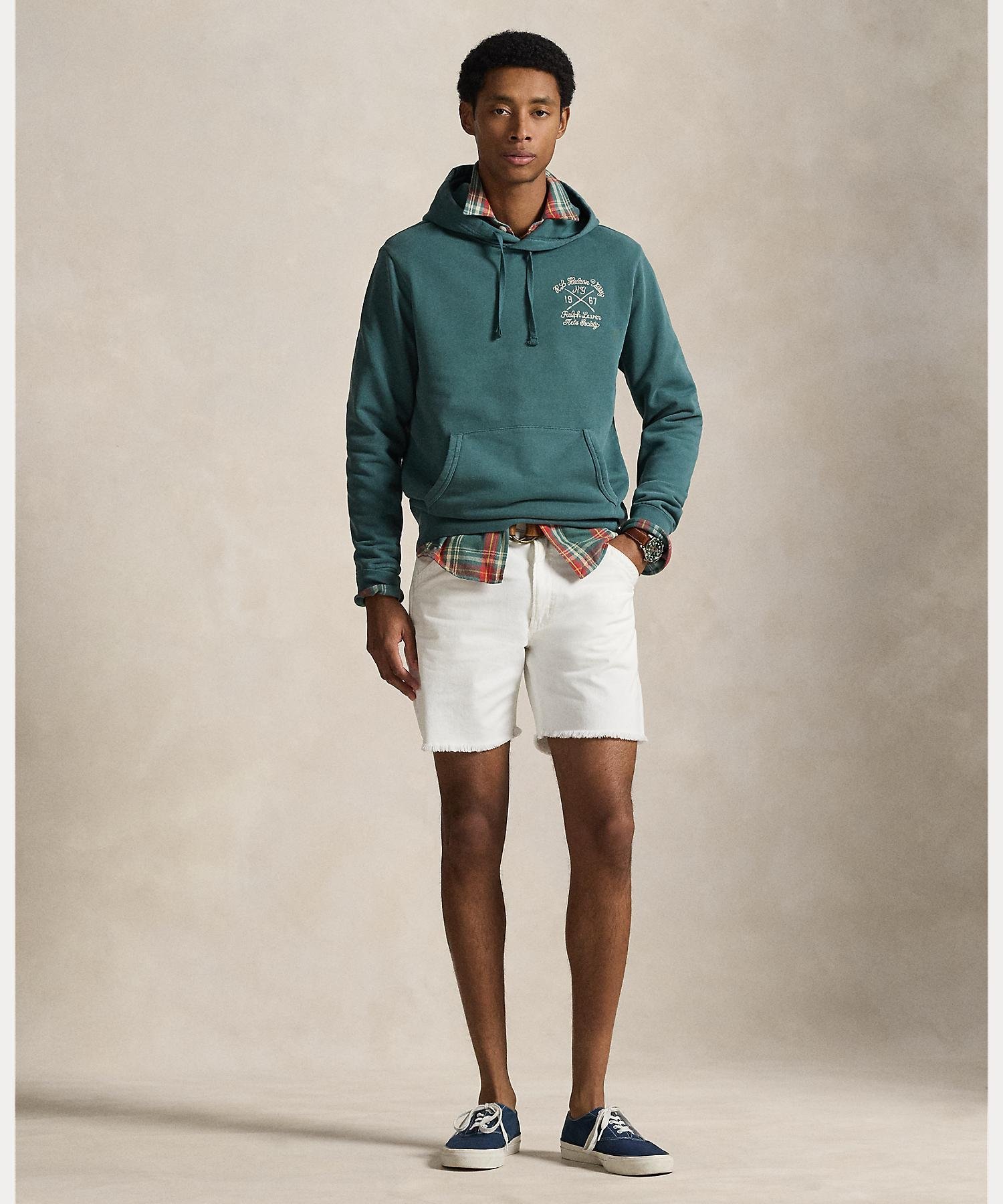 Худи с графическим принтом из флиса Loopback Polo Ralph Lauren, 300 Green — фото 2