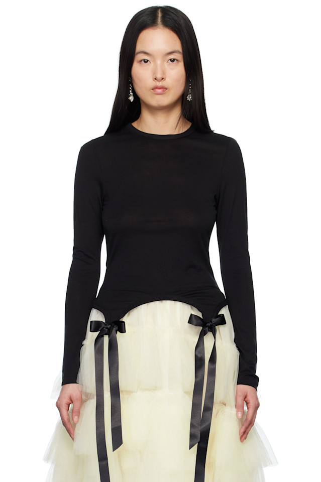 

Футболка с бантом Simone Rocha, черный