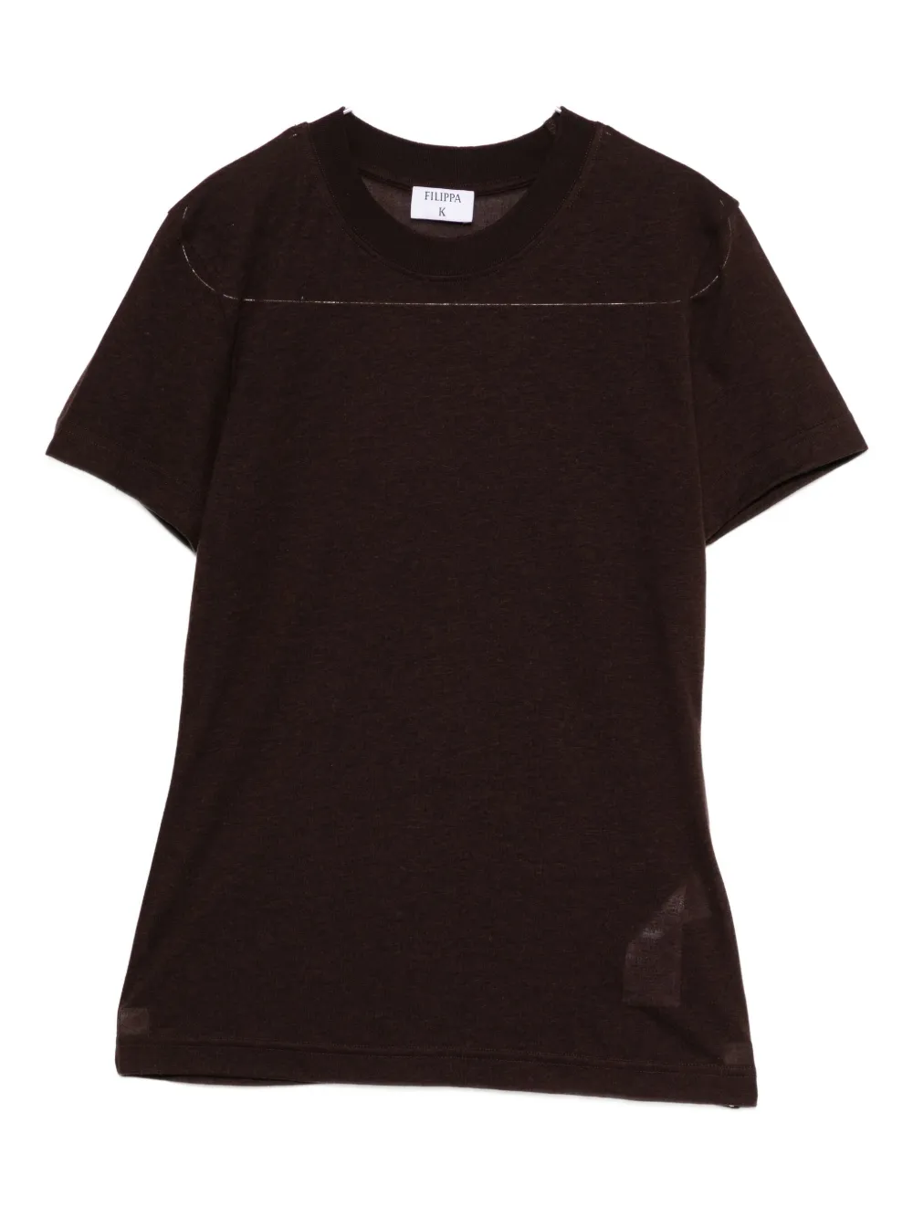 

Футболка с круглым вырезом Filippa K, коричневый