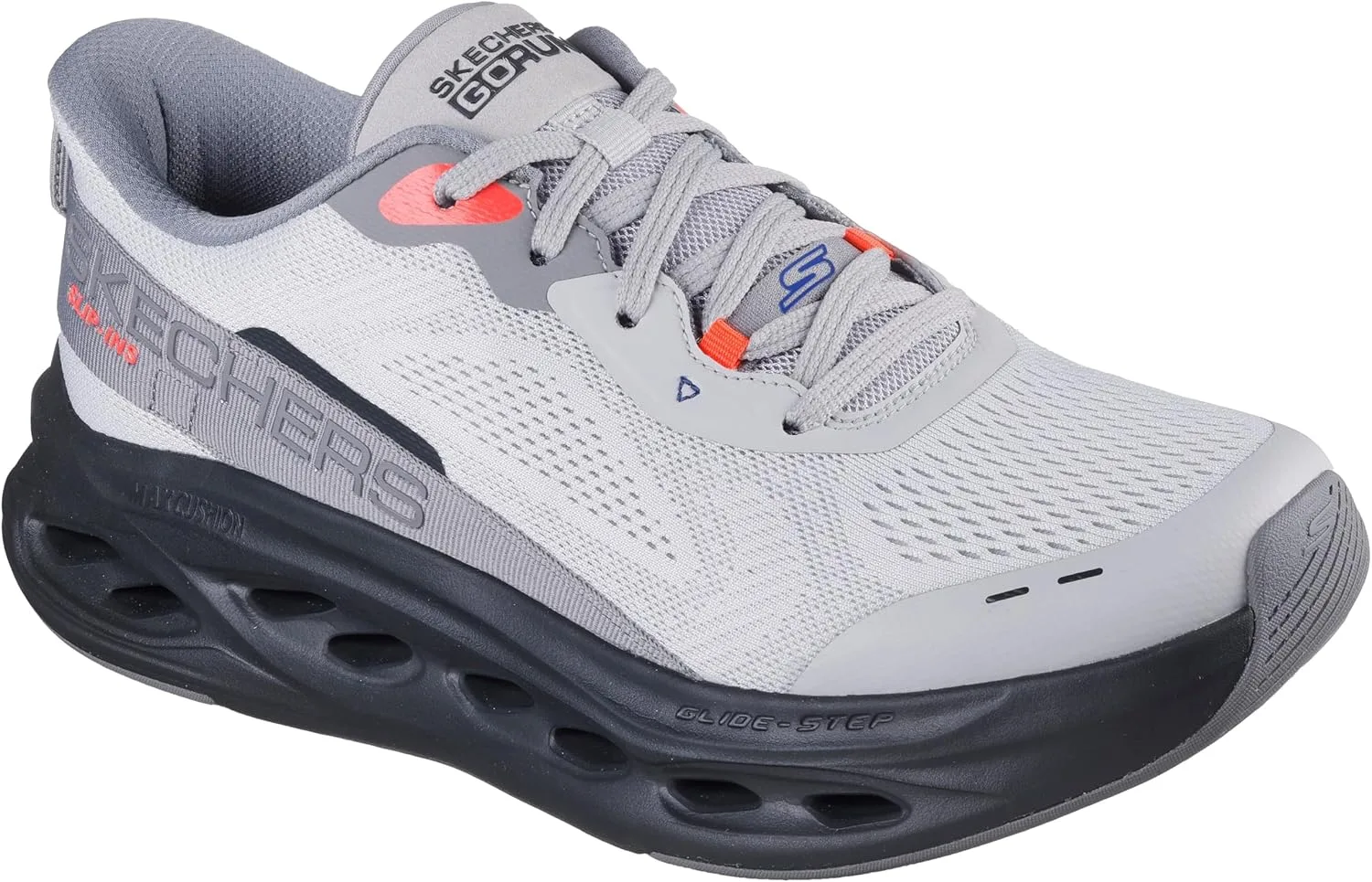 Мужские слипоны Skechers Hands Free с максимальной амортизацией и технологией Glide-Step, черный/серый — фото 4