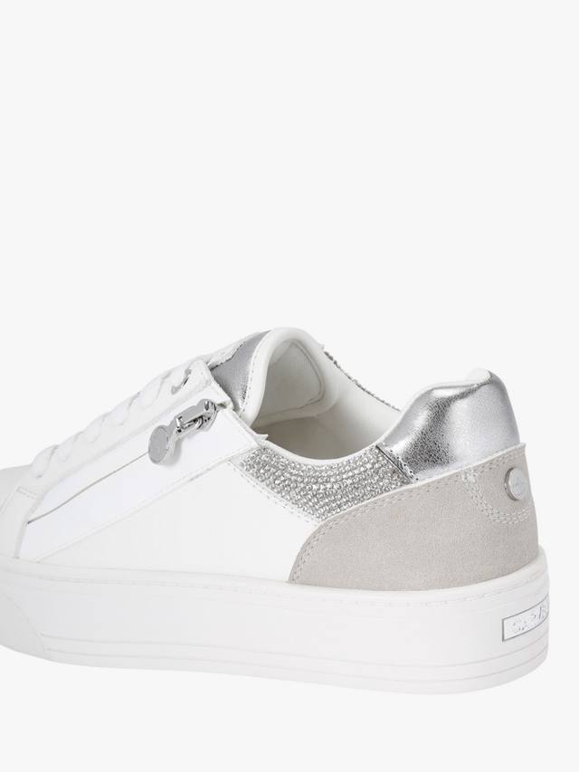 Statement Zip Lace Up модные кроссовки Carvela, Silver/Multi — фото 4