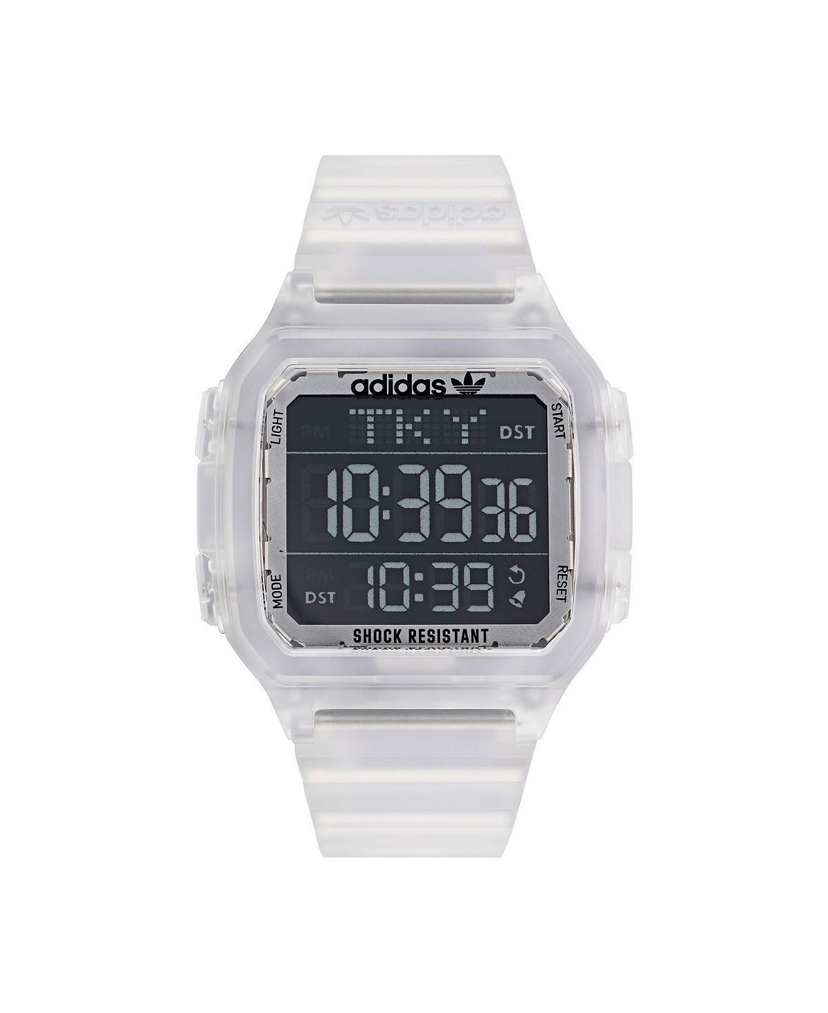

Часы унисекс Gmt Digital One Gmt с прозрачным полимерным ремешком, 47 мм adidas