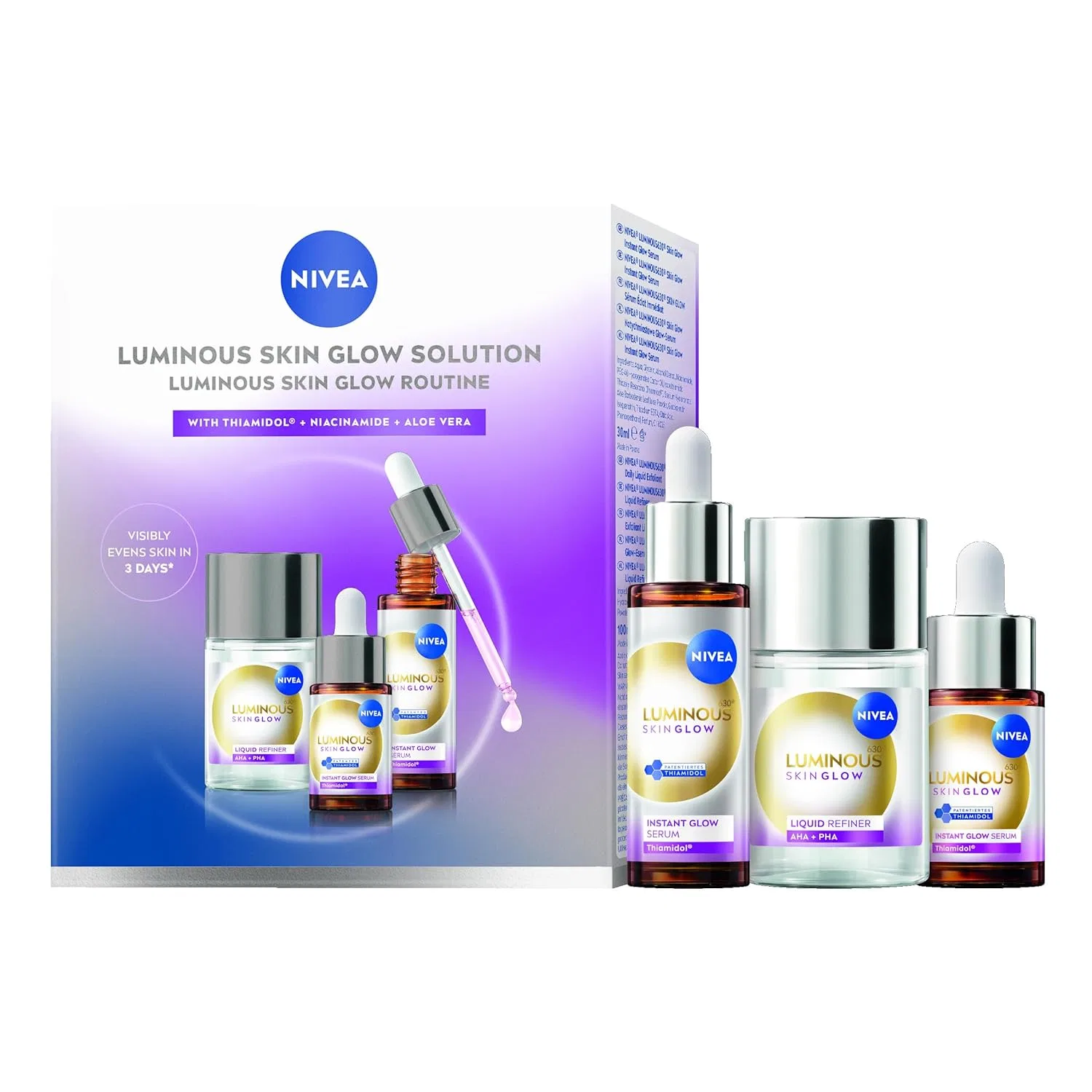 Набор для ухода за лицом Luminous630 Skin Glow от NIVEA Nivea