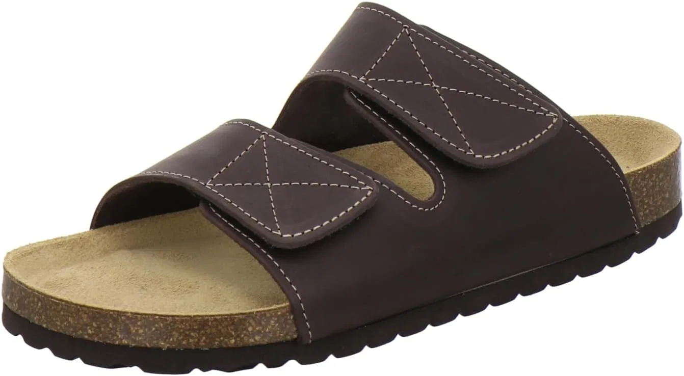 Удобные мужские мюли AFS-Schuhe 3108, кожаные, рабочие, изготовлены в Германии, Mocha